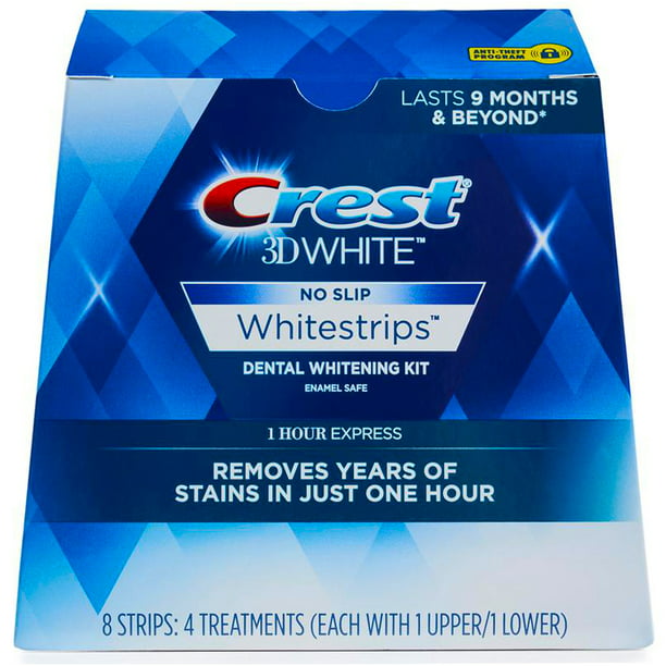 Crest 3D Whitestrips 1 Hour Express Teeth Whitening Kit 8 Strips EXP 11 ...