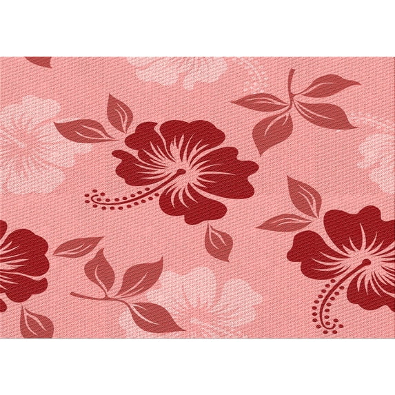 Ahgly Company Indoor Rectangle Patterned Pastel Pink Area Rugs, 8' x 10'