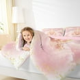 thumbnail image 4 of Homewish Romantic Pink Castle Bedding Comforter Set for Girls, Dreamy Princess Twin Comforter Sets, Fairy Tale Theme Reversible Bedding Set, Microfiber Bedroom Decor, 2-Piece, 4 of 8