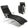 thumbnail image 7 of Furnibear Folding Lounger Chair Outdoor Lightweight Foldable Chaise Chair Black, 7 of 7