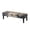 Christmas Snowman Art, variant on Psesaysky Rectangular Long Bench Slipcover with Leopard Pattern, Polyester Spandex Anti Dust Stretch Cover for Dining Room and Bedroom