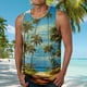 thumbnail image 2 of Hawaiian Tanks For Men Casual Fashion Sleeveless Summer Beach Printed Round Neck Tank TopL, 2 of 5
