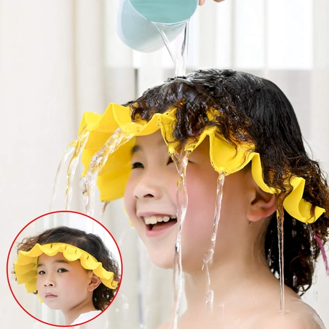 Bonnet de Douche pour Bébé en Silicone, Bonnet de Douche Réglable pour Enfants, Protection Douce