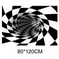 thumbnail image 1 of CAROOTU Vortex Illusion Rug 3D Trap Effect Printing Carpet Bedroom Living Room Study Room Floor Mat, 1 of 6