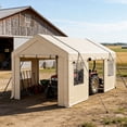 thumbnail image 2 of VENTOPYR Carport 10x20FT Heavy Duty Carport,Portable Car Garage with Side-Opening Door,Roll-up Windows, 2 of 7