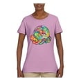 thumbnail image 2 of Wild Bobby Rainbow Painted I've Got The Whole World Dean Russo Design Inspirational/Christian Women Graphic Tee, Light Pink, XX-Large, 2 of 6