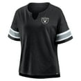 thumbnail image 4 of Women's Fanatics Black Las Vegas Raiders Redzone Curl Route T-Shirt, 4 of 5