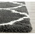 thumbnail image 3 of SAFAVIEH Belize Joisse Geometric Plush Shag Area Rug, Charcoal/Ivory, 5'1" x 7'6", 3 of 3