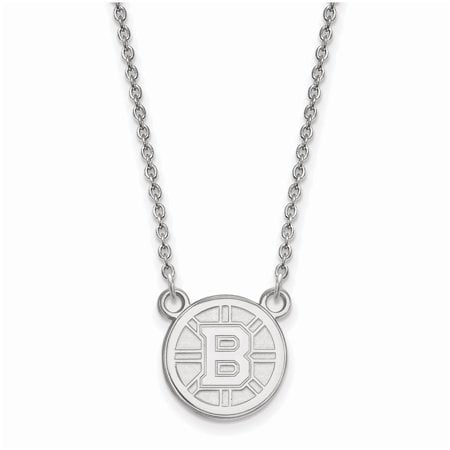 Petit Pendentif en Argent Sterling pour Femmes Boston Bruins