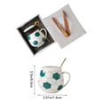 thumbnail image 3 of Taza de café deportiva con tapa, taza de cerámica con forma de balón de bádminton | Taza de té y café con tapa y diseño original de balón deportivo, 3 of 6