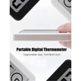 thumbnail image 4 of Termómetro/higrómetro digital con pantalla grande para interiores, monitor de temperatura y humedad, indicador de humedad y temperatura con reloj (blanco), 4 of 5