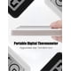 thumbnail image 4 of Termómetro/higrómetro digital con pantalla grande para interiores, monitor de temperatura y humedad, indicador de humedad y temperatura con reloj (blanco), 4 of 5