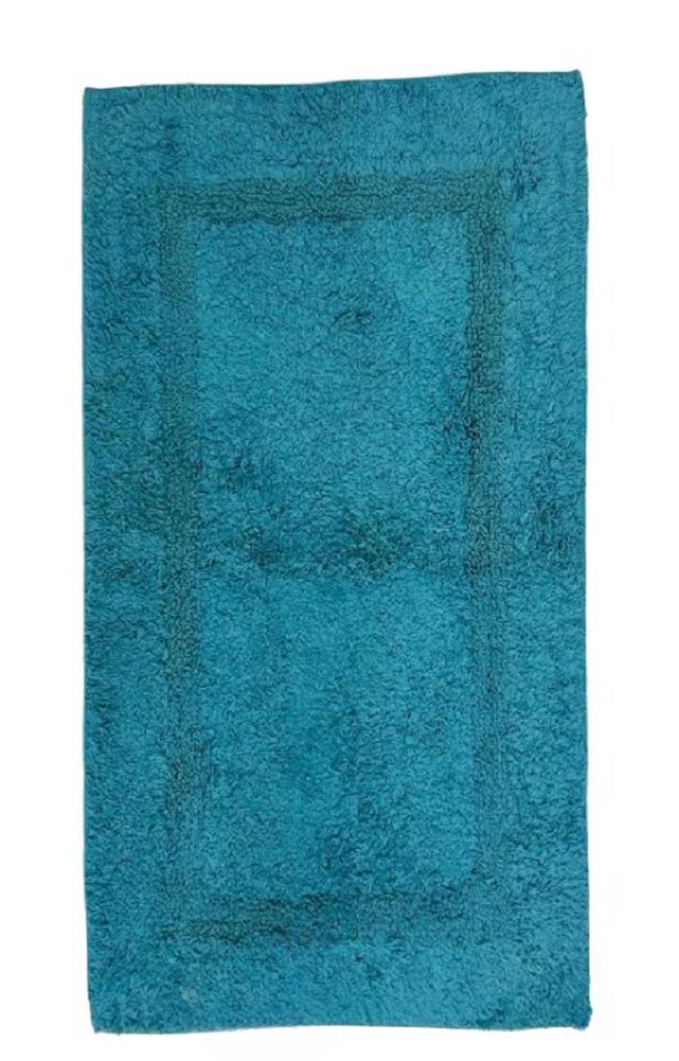 Tapis de bain en coton turquoise Home Decor Inc – 51 x 76 cm (lot de 2), doux et absorbant, idéal pour la salle de bain et un usage quotidien.