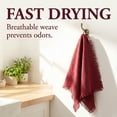 thumbnail image 2 of Unique Bargains Cotton Linen Kitchen Towels Claret 18" x 18", 2 of 7