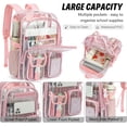 thumbnail image 3 of Ludolm Clear Backpack Heavy Duty Transparent Backpacks Stadium Approved for College Work Sport Travel, 3 of 6