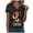 Black, variant on Womens Summer Tops Casual V Neck Rooster Funny Chicken Graphic Short Sleeve Loose Fit T Shirts