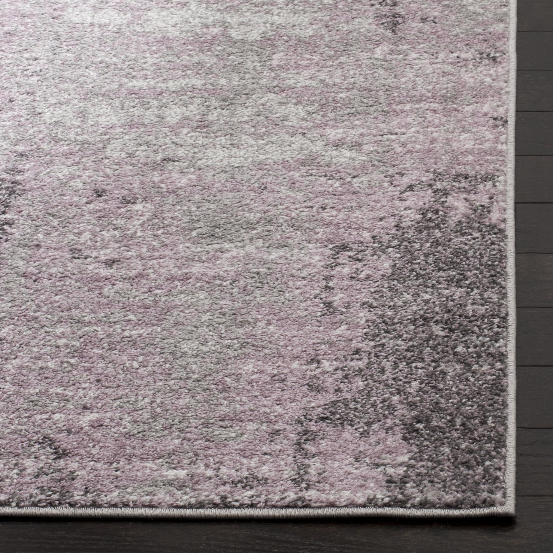 SAFAVIEH Adirondack Johna Abstract Area Rug, Light Grey/Purple, 4' x 6'