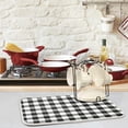 thumbnail image 5 of Simple Black White Plaid Pattern 16 x 18 Inches Absorbent Dish Drying Mat Microfiber Kitchen Countertop Table Protector Multi-Purpose Counter Rack Sink Drainer Pad, 5 of 6