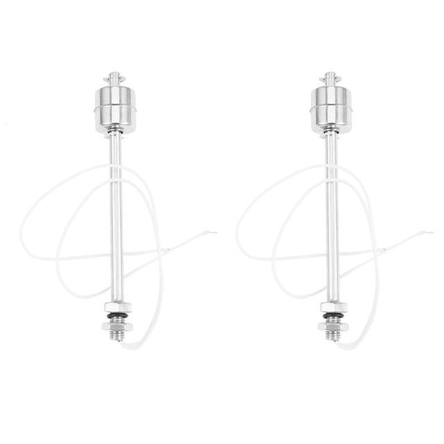 2 interruptores de flotador de acero inoxidable de 150 mm, sensor de nivel de agua líquida para tanque de 220 V