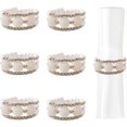 thumbnail image 3 of 6pcs Pearl Ball Napkin Rings Adjustable for Wedding, 3 of 5