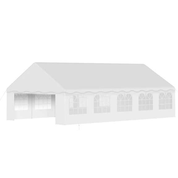 20x32 Party Tent Heavy Duty Outdoor Canopy Tent Large Event Shelter with Removable Sidewalls for Events Wedding Birthday, White