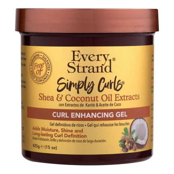 Gel definidora de rizos Every Strand Simply Curls con extractos de karité y aceite de coco 425 g