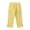Yellow, variant on LIaqionyy Girls Cotton Linen Capri Pants Elastic Waist Casual Loose Summer Vacation Cropped Pant with Pockets