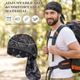 thumbnail image 6 of Doo Rags for Men, Cooling Dew Rag Helmet Liner, Large Size Motorcycle Do Rags, Breathable Elastic Head Wrap Bandana Skull Caps for Men Women Outdoor Sports, 6 of 8