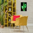 thumbnail image 3 of Stupell Industries Neon Lights Cactus Botanical & Floral Painting Unframed Art Print Wall Art, 13 x 19, 3 of 8