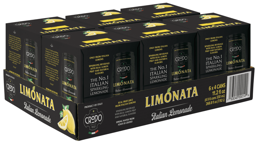 Fonti Di Crodo Limonata, Italian Sparkling Lemonade, 11.2 Oz. Cans