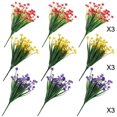 thumbnail image 2 of GRNSHTS 12 Bundles Artificial Lavender Flowers Outdoor UV Resistant Fake Plastic Flowers Faux Plastic Shrubs for Indoor Outdoor Window Home Garden Decoration(Red Purple Yellow), 2 of 16