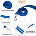 thumbnail image 3 of Correa de entrenamiento para perros de nailon resistente y duradera, cuerda de tracción de 1 pulgada de ancho, 6 pies de largo, para perros pequeños y medianos (azul, 6 pies), 3 of 5