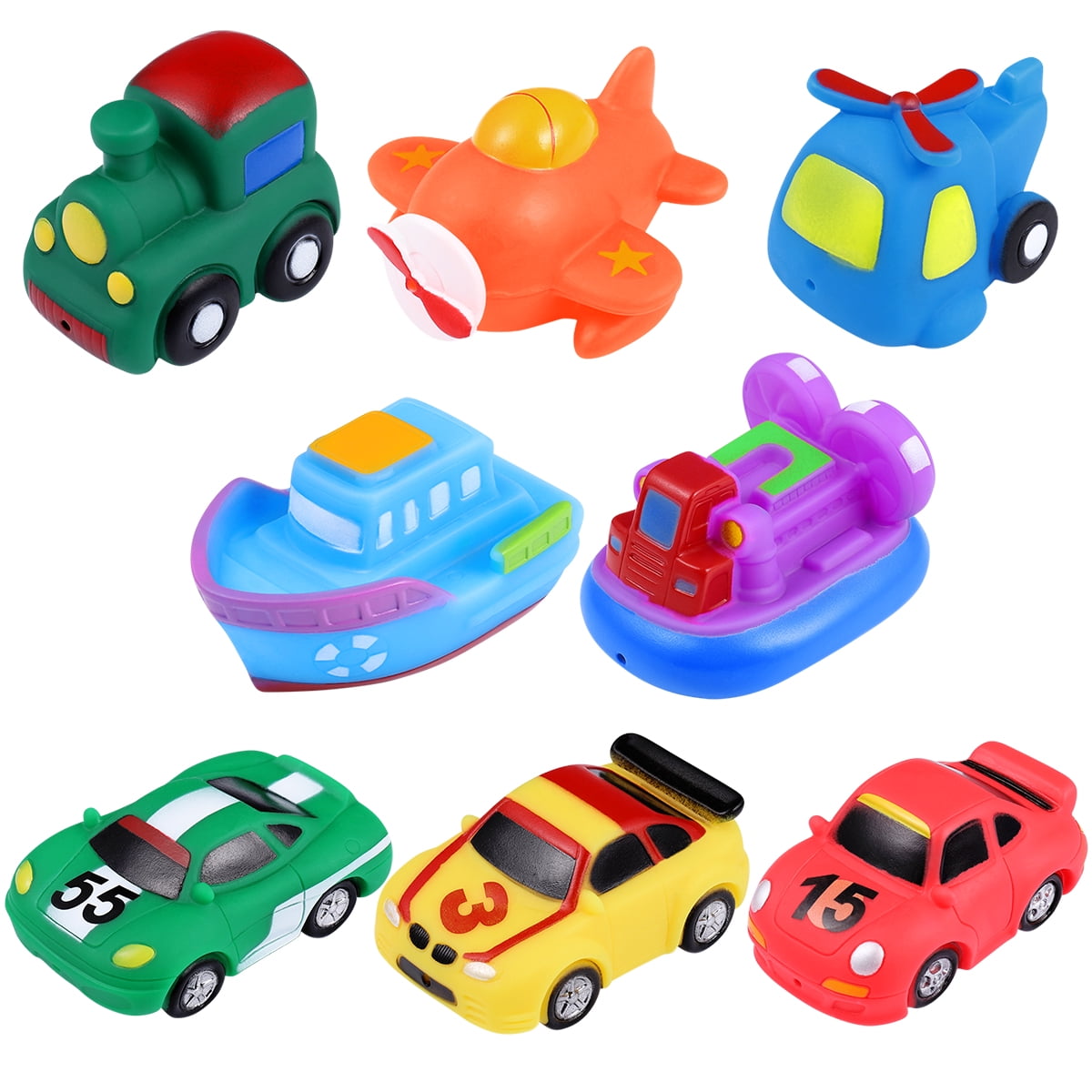 Hemoton Bath Toys Baby Floating Bathtub Cars Vehicle Boats Kids Water