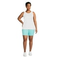 thumbnail image 3 of JMS Just My Size by Hanes Women's Plus Size Pull On Shorts with Pockets, Single and 2-Pack, 9” Inseam, Sizes 0X-4X, 3 of 6
