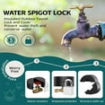 thumbnail image 6 of Plertrvy Clearance Faucet Locks Outdoor Water Spigot Lock With Combination Lock Hose Bib Lock Stainless Water And Stop Unauthorized Water Use For Garden Etc, Door Handle Faucet Protection Cover, 6 of 9