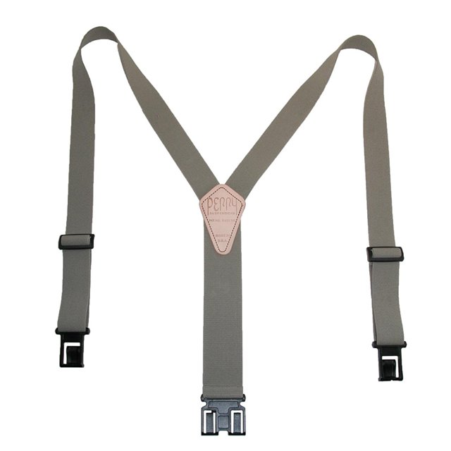 Perry Suspenders Mens Elastic Hook End 1 1/2 Inch Suspenders - Tan, Regular