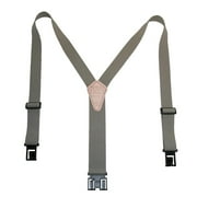 Perry Suspenders Mens Elastic Hook End 1 1/2 Inch Suspenders - Grey, Regular