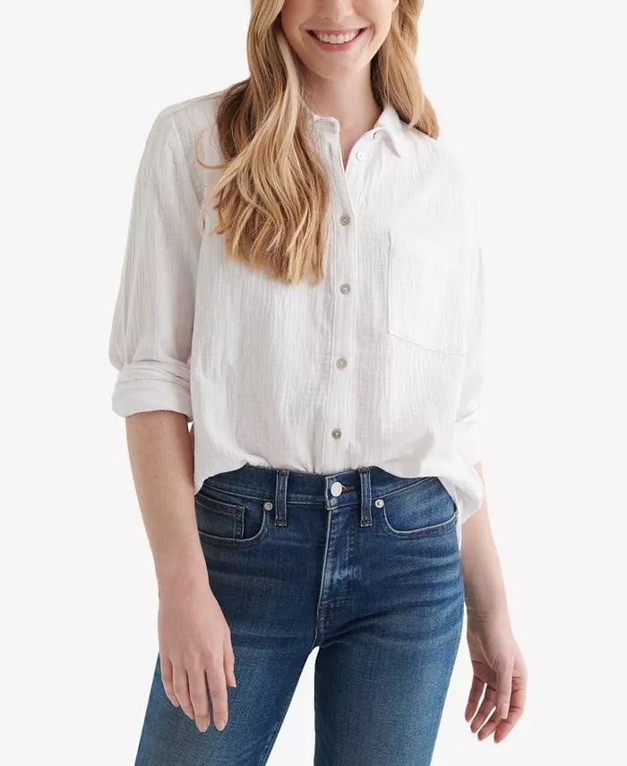 Lucky Brand Women's Relaxed Crinkled 