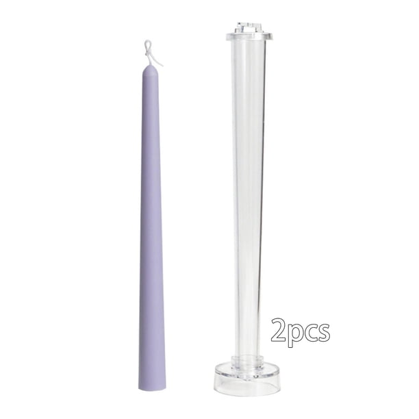 Modelo de vela en forma de barra larga, velas cónicas caseras hechas a mano, duraderas, clásicas, transparentes, para jabón, cenar, velas de en casa, fiestas Cantidad 3 Baoblaze Fabricación de velas