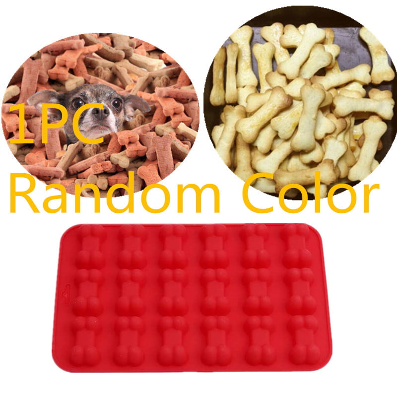 18-Cavity Dog Bone Silicone Cake Mold Biscuit Chocolate Mould Baking DIY Tool FM 
