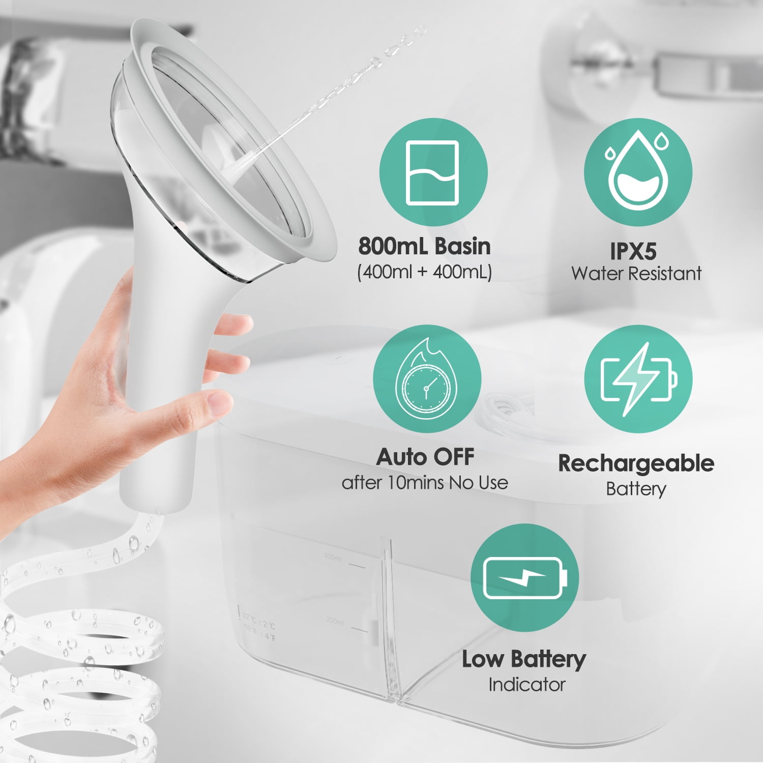 Electric Ear Wax Removal Kit,Electric Ear Wax Removal Tool, Ear Cleaning Kit with Automatic Sewage System, 4 Cleaning Modes, 3 Wash Tips, 10min Auto Off,White