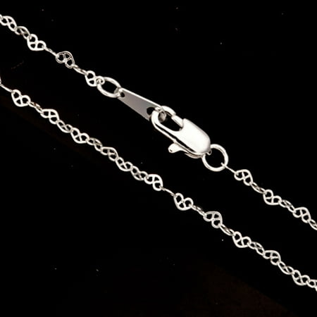 Silver Bagel Chain Necklace With Lobster Claw Clasp 24Inch Silver Plated Brass 2mm Chain Width Sold per pkg of 1pcs