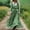 Green, variant on Womens Maxi Dress Irregular Hemline Sundresses Casual Fall Long Sleeve High V Neck Ruffle Flowy Boho Party Long Dresses M Blue
