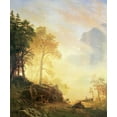 thumbnail image 2 of Bierstadt, Albert 20x23 Gold Ornate Wood Framed with Double Matting Museum Art Print Titled - Merced River in Yosemite, 2 of 4
