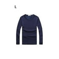 thumbnail image 3 of Sonducket Top básico para hombre, ropa interior cálida de otoño, Base para clima frío, ropa de Color sólido, Jersey informal de ocio, deportes, Camisetas L Espesar azul oscuro Sonducket AP013161-18, 3 of 6