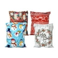 thumbnail image 1 of 10x13 Snowmen, Daddy's Sweater, Snowflakes, Gold Trees, Jolly Jars, Merry Christmas Wreath Poly Shipping Mailers Holiday Mail Postal bags, 1 of 10