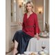 thumbnail image 5 of Blusa VALOLIA Blusas elegantes, camisas formales, blusas elegantes, rojas, XXXL, 5 of 6