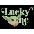 thumbnail image 2 of Boy's Star Wars: The Mandalorian St. Patrick's Day Grogu Lucky One  Graphic Tee Black Large, 2 of 5