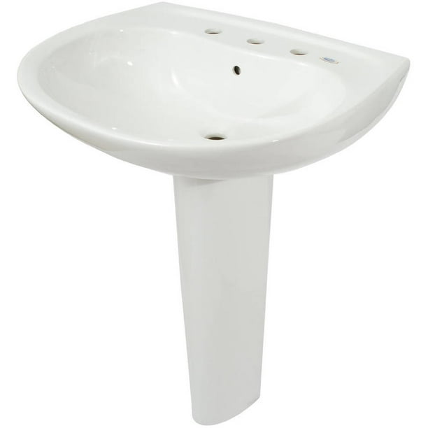 Toto Prominence 26" Pedestal Bathroom Sink with 3 Faucet Holes Drilled
