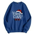 thumbnail image 5 of Fiaer Sweatshirt for Women Christmas Grandma Oversized Long Sleeve Pullover Loose Fit Crew Neck Trendy Cute Graphic Tops Blue L, 5 of 5